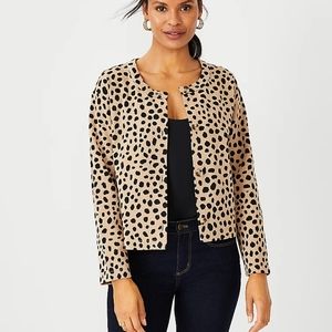 Ann Taylor Animal print refined cardigan sz XXL new with tags tan black WT77